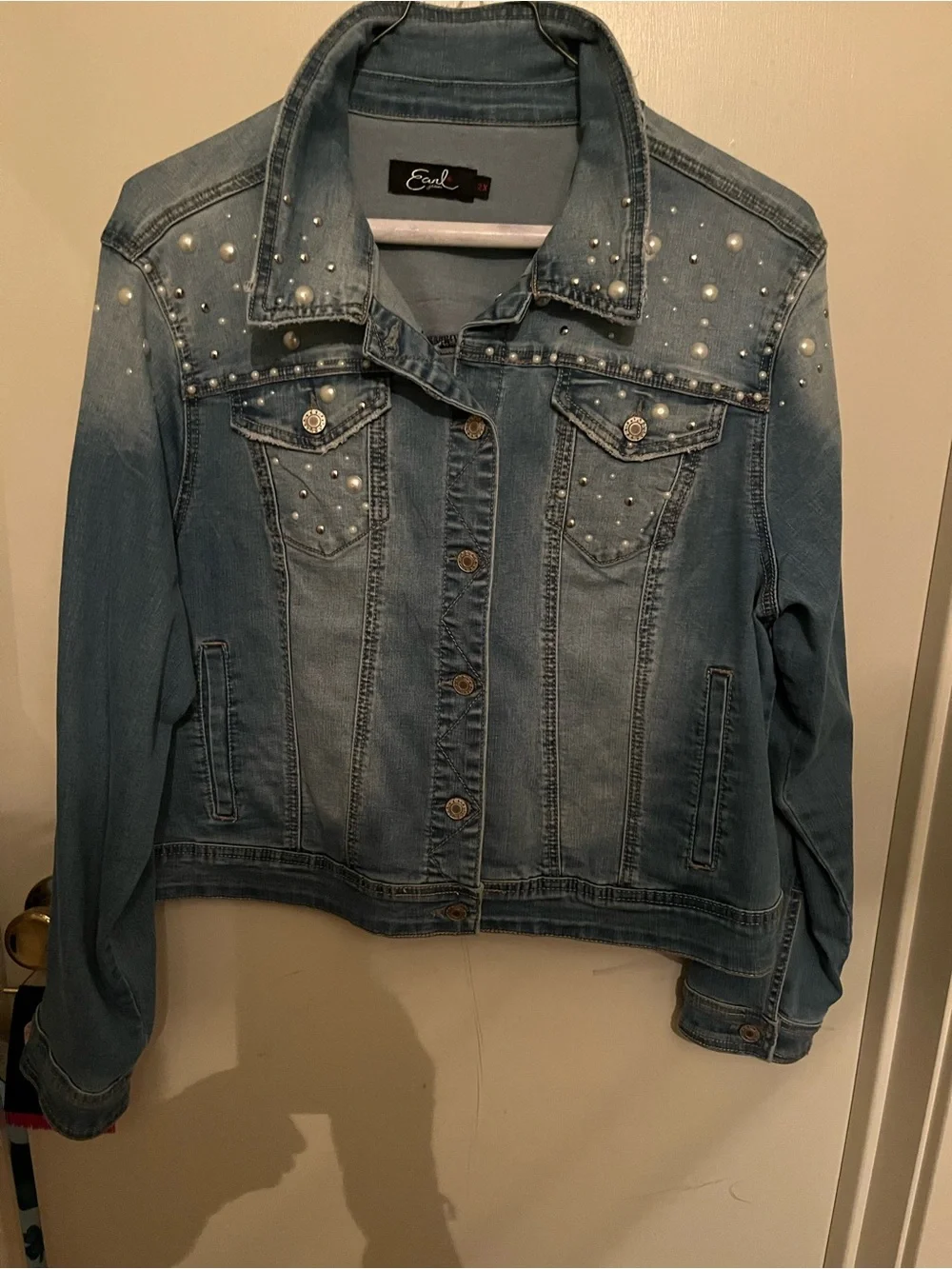 Earl Jeans Light Blue Denim Jacket, 2x